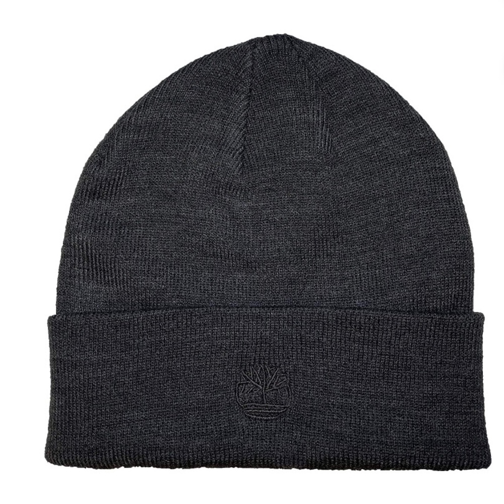 Timberland Men’s Cuffed Beanie with Embroidered Logo, One Size